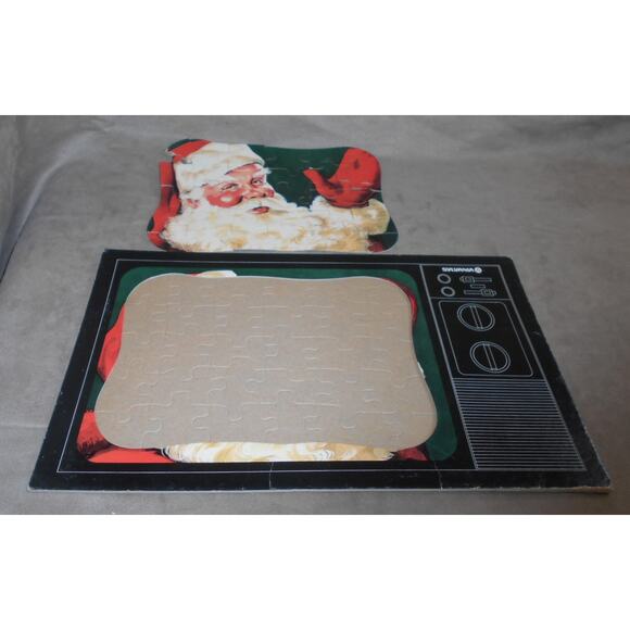 Sylvania TV Television Advertising Santa Clause 30 Piece Puzzle Tray DMG RARE - Picture 5 of 6